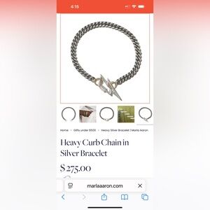 Marla Aaron Silver Bracelet with Gold Accents